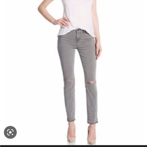 J Brand Skinny Leo 811 distressed Denim Jeans In Silver Fox Gray Size 28